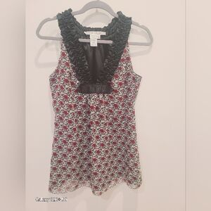 Max Studio Black Ruffled Top